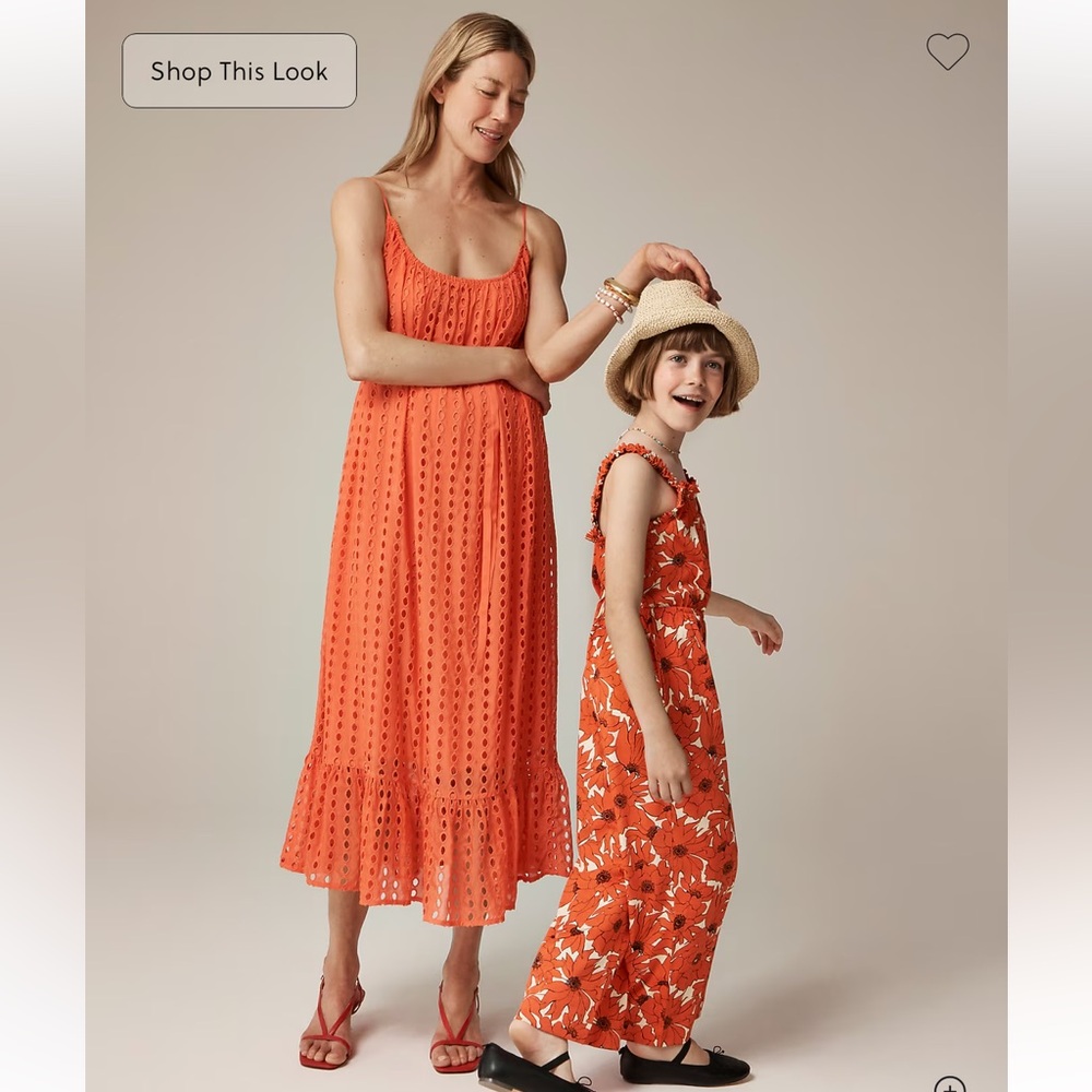 J Crew Oval eyelet midi dress